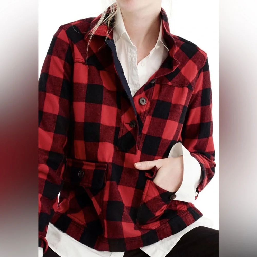 Red and Black Plaid Jacket